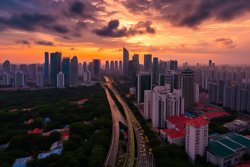 夜景户外城市晚霞实拍摄影图,高清,摄影图,摄影图片,图片大全,摄影图免费下载